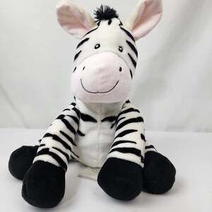 Little Miracles Zebra Plush Costco 15" Black & White Pink Ears Super Soft Clean